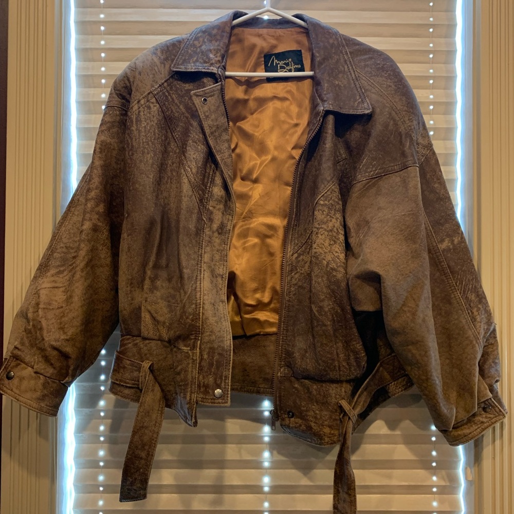 AUTHENTIC 80s VINTAGE LEATHER BOMBER JACKET
